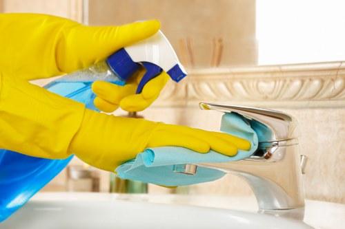 Professional bathroom cleaning in an Edgware home