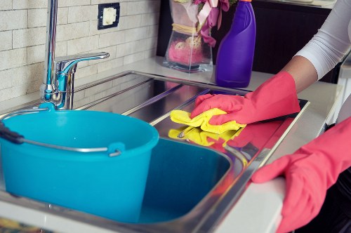Deep cleaning tasks in a modern Edgware house