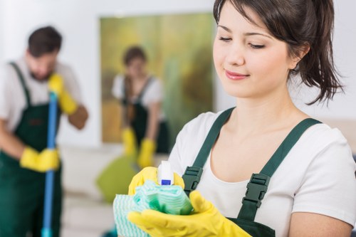 Risk assessment being carried out before a cleaning job